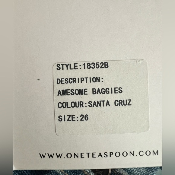ONE TEASPOON X AWESOME BAGGIES LOW WAIST| MEDIUM RISE| RELAXED LEG Size 26/ US 4 - Picture 5 of 10